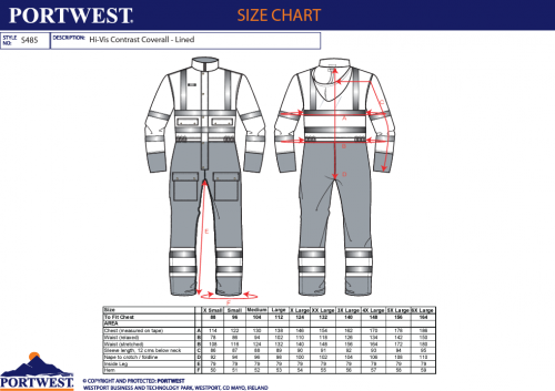 Combinezon Hi-Vis, captusit, portocaliu/navy, regular, contrast, Portwest